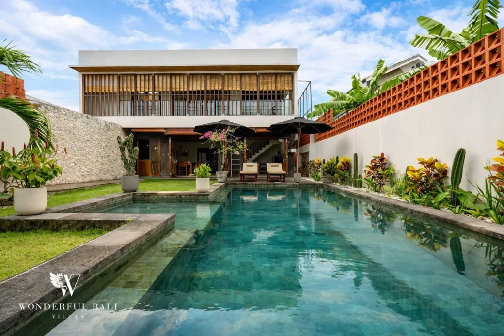 monthly villa rental umalas — fully furnished villa with private pool and tropical garden in Umalas, Bali