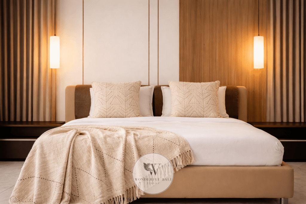 Villa Toku – Second bedroom with queen bed and tropical décor – Petitenget, Seminyak Bali