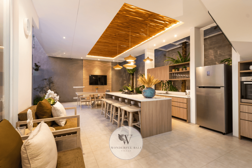 Swan Tiga – Fully equipped modern kitchen with premium appliances and storage – Seminyak, Bali