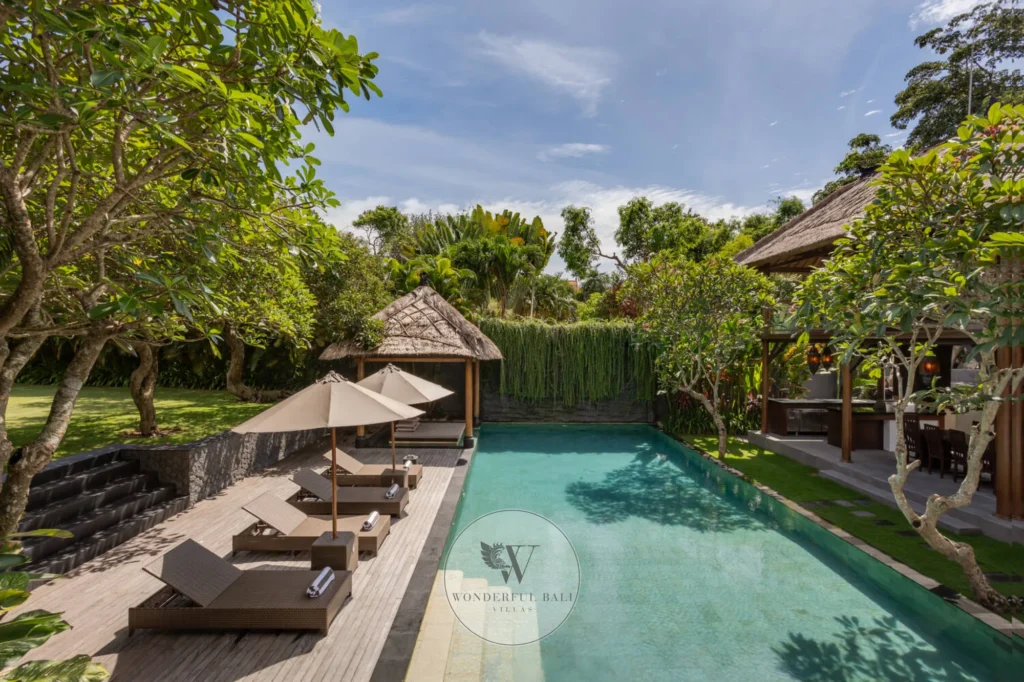 18-metre private pool in daylight, Canggu Modern Balinese villa