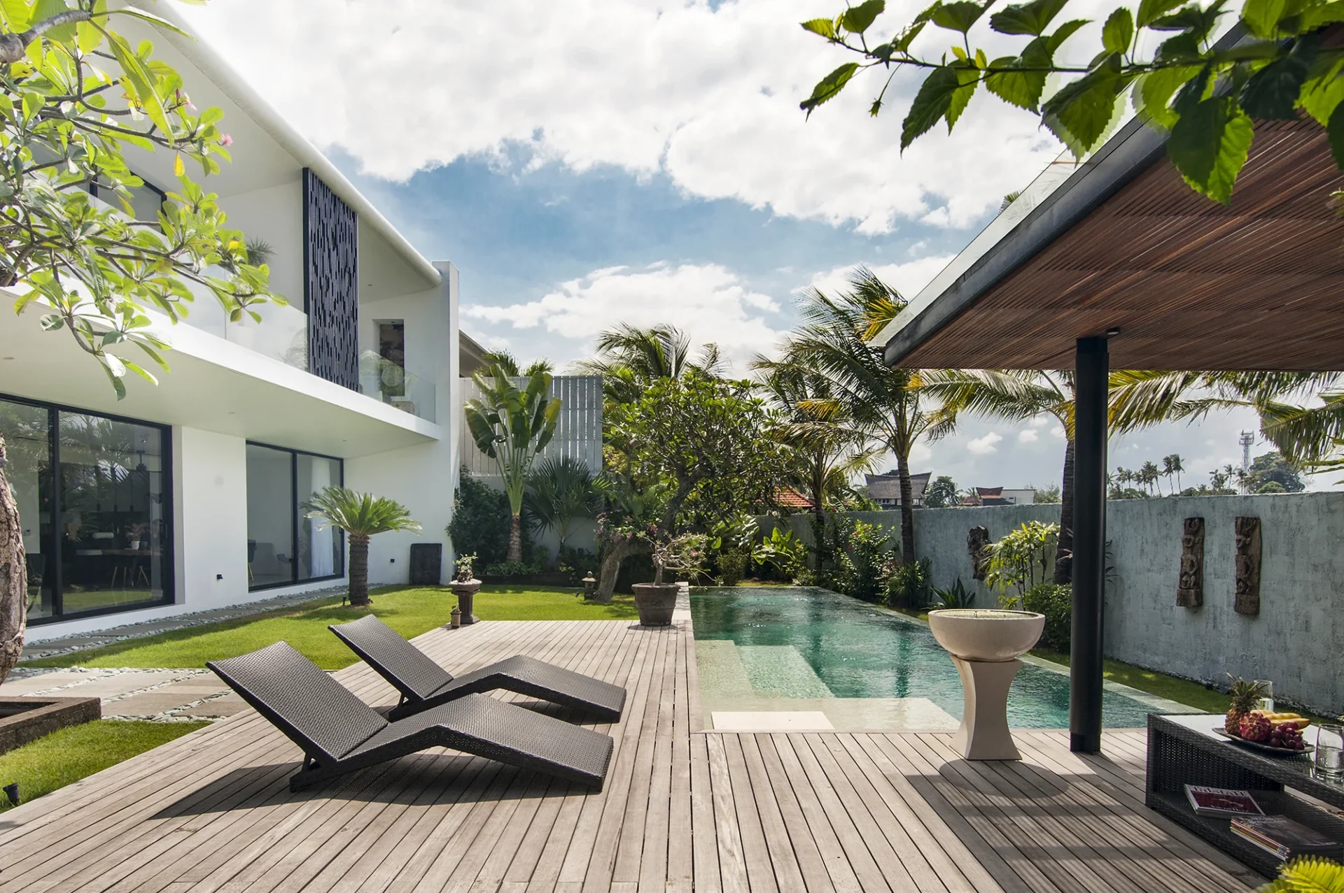 Bali villa aerial view