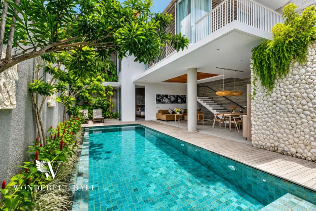 Two-storey villa with private pool and open living area in Petitenget, Bali