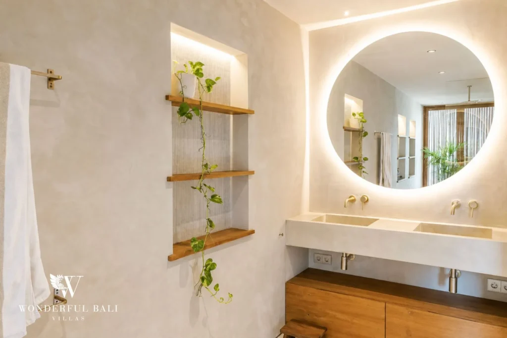 Bathroom with double vanity, 4-bedroom villa in Kaba-Kaba, Tabanan