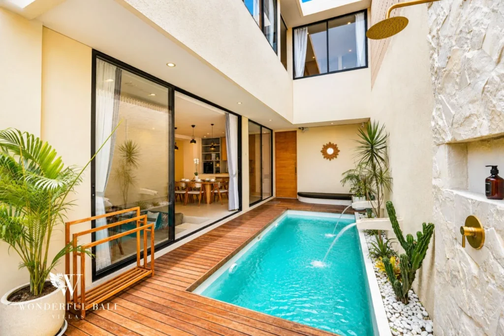 3BR villa for monthly rent Jimbaran — private pool and timber sun deck
