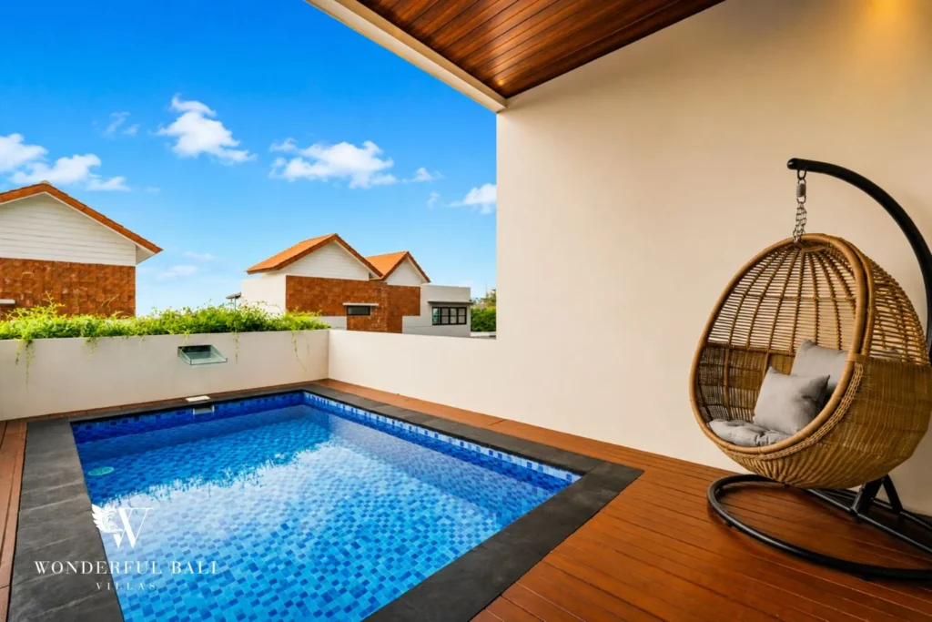 3BR villa for monthly rent Jimbaran — private pool with garden view