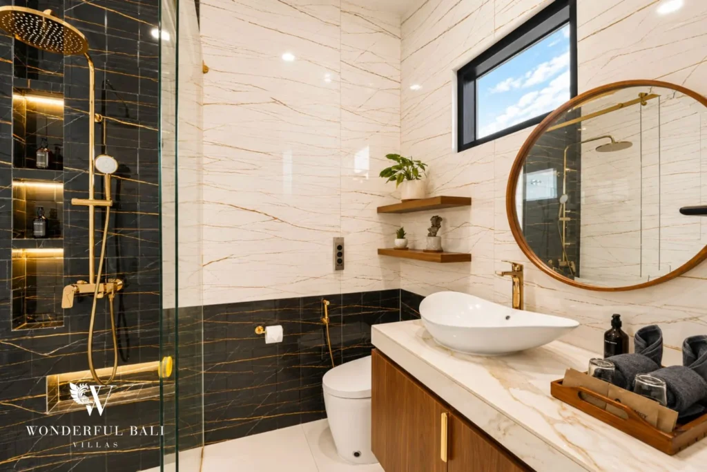 3BR villa for monthly rent Jimbaran — ensuite bathroom vanity