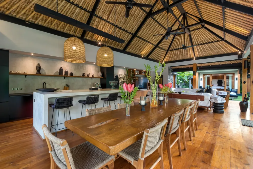 Dining area at Villa Wolfe, Seminyak