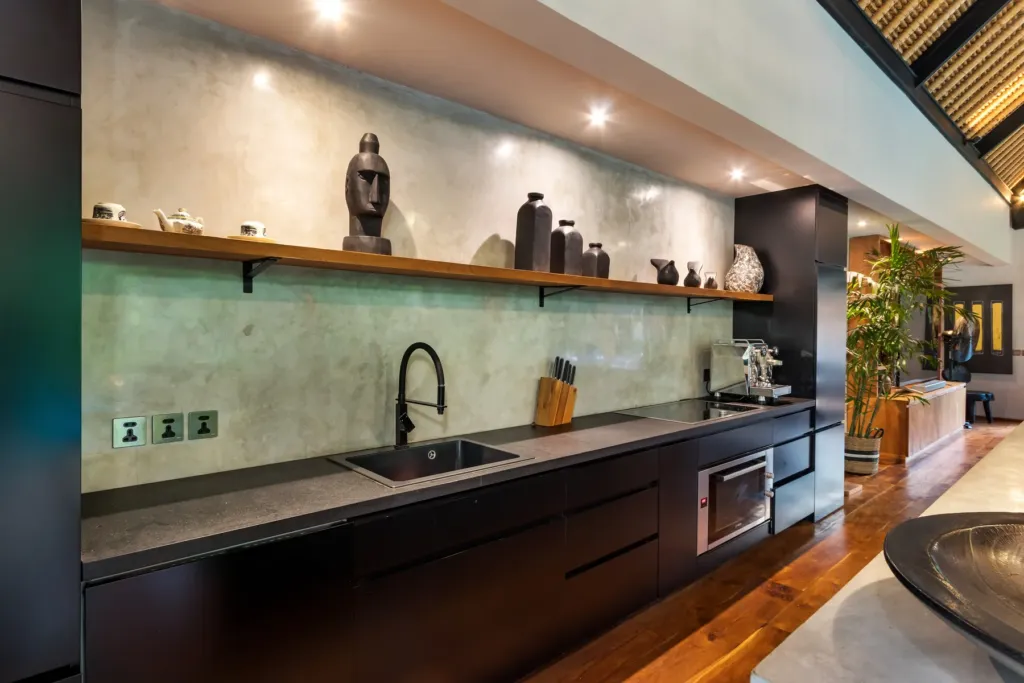 German kitchen at Villa Wolfe, Seminyak