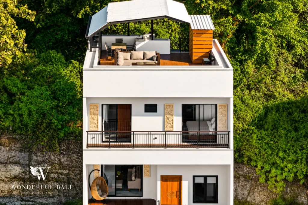 3BR villa for monthly rent Jimbaran — villa exterior facade
