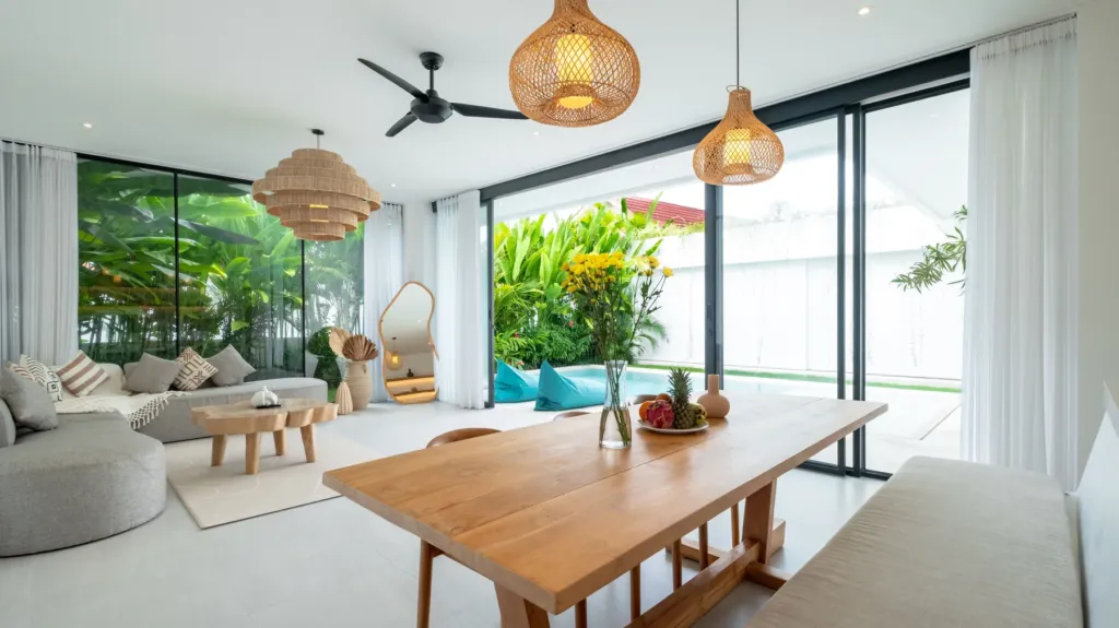 Villa Loona Palm 2, Canggu — dining, loona Palm Villa 2 dining and living area
