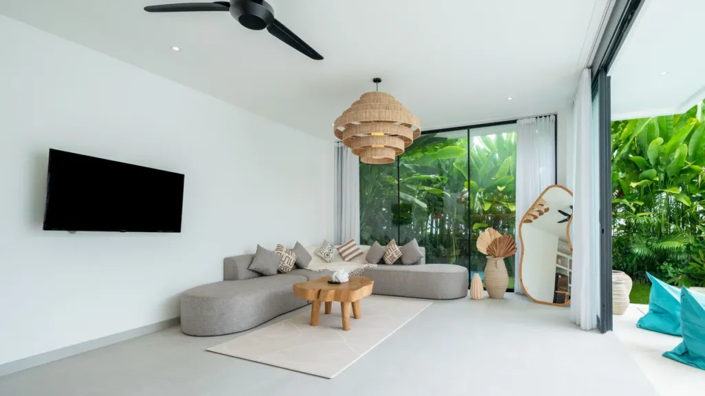 Villa Loona Palm 2, Canggu — living room, loona Palm Villa 2 enclosed air-conditioned living room