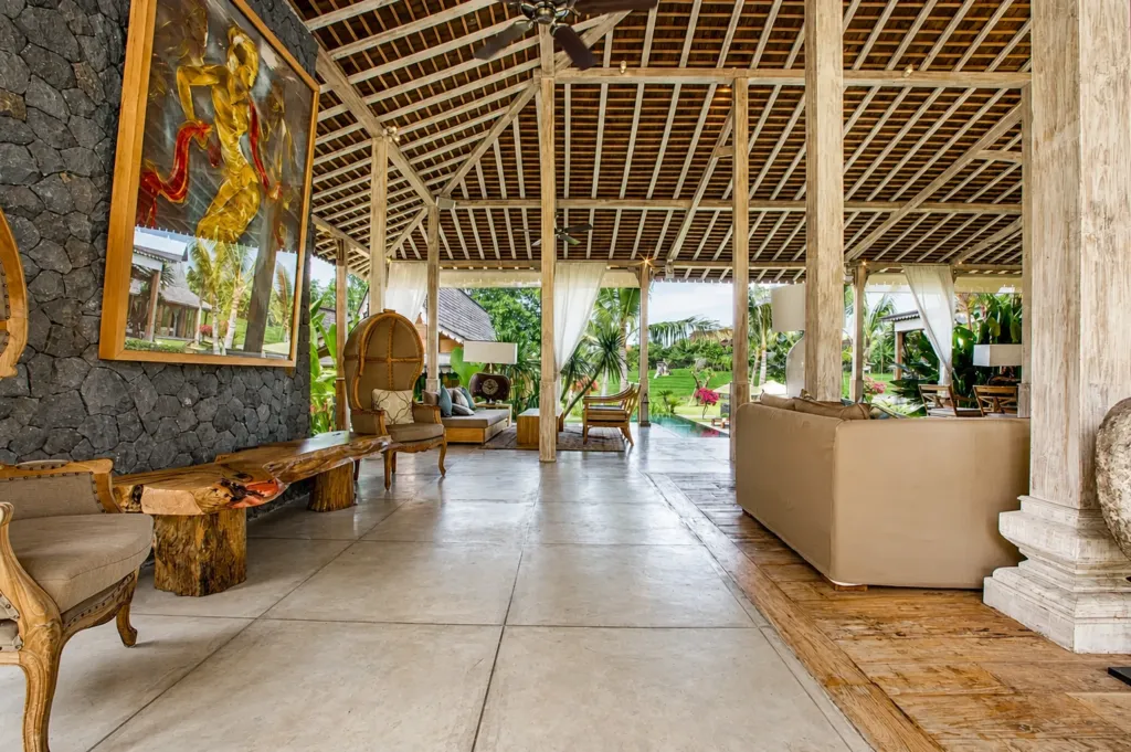 Living room at Villa Mannao, a private villa in Kerobokan, Bali