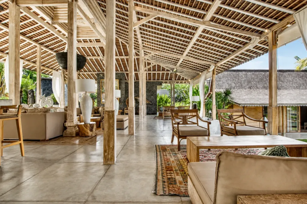Living room at Villa Mannao, a private villa in Kerobokan, Bali