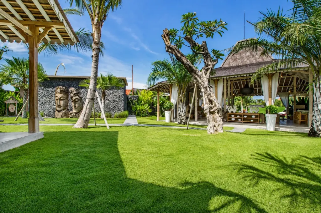 Garden at Villa Mannao, a private villa in Kerobokan, Bali