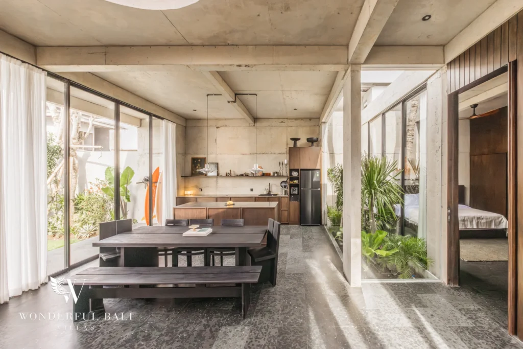 2BR Modern Industrial Villa with Private Pool & Skylight in Seseh photo 3