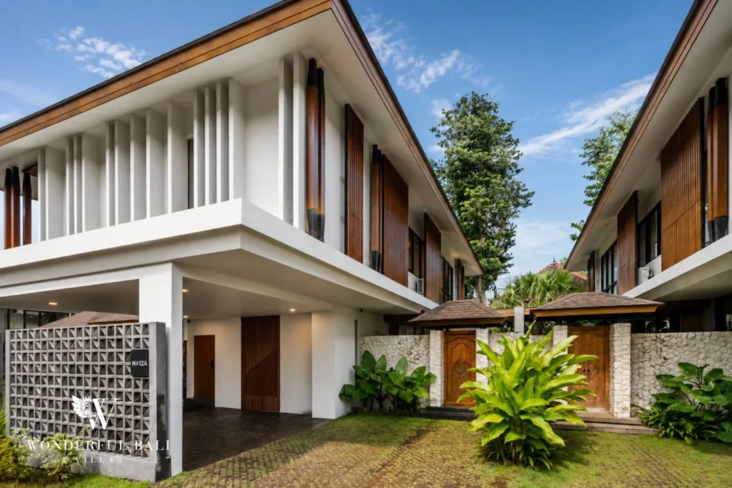 4BR resort villa in Jimbaran — villa exterior and tropical garden