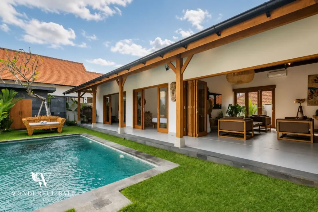 3BR tropical villa in Umalas — villa and pool side