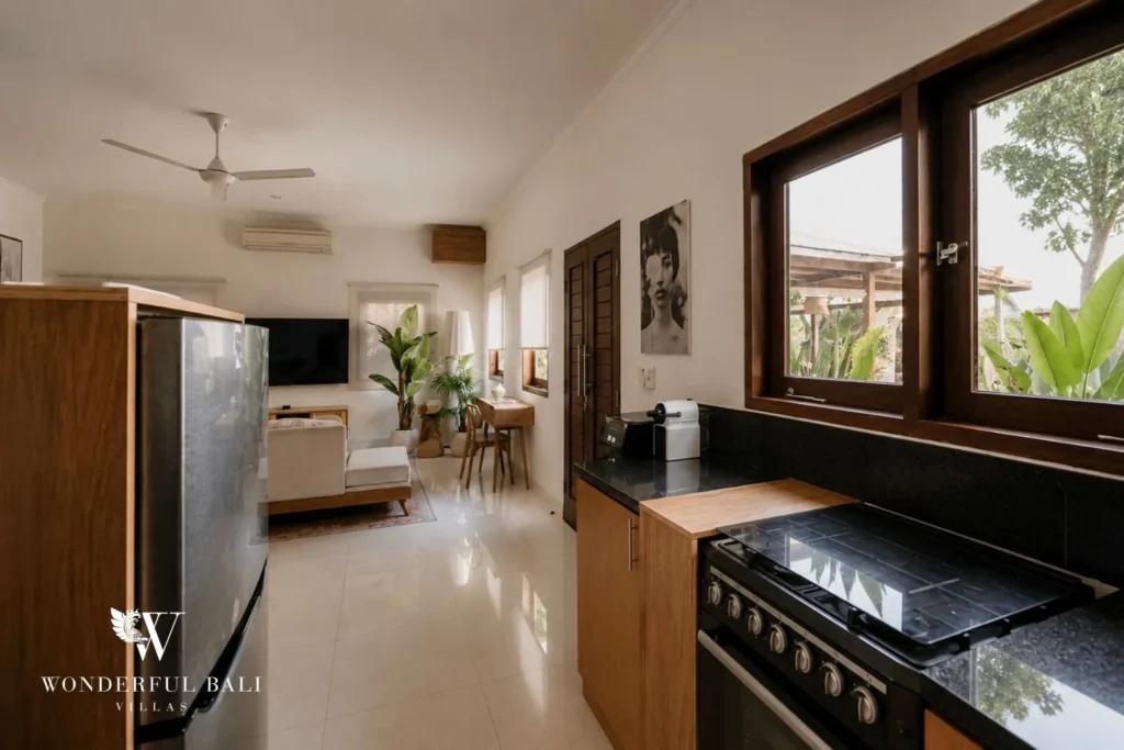 2BR tropical family villa in Berawa — kitchen with oven