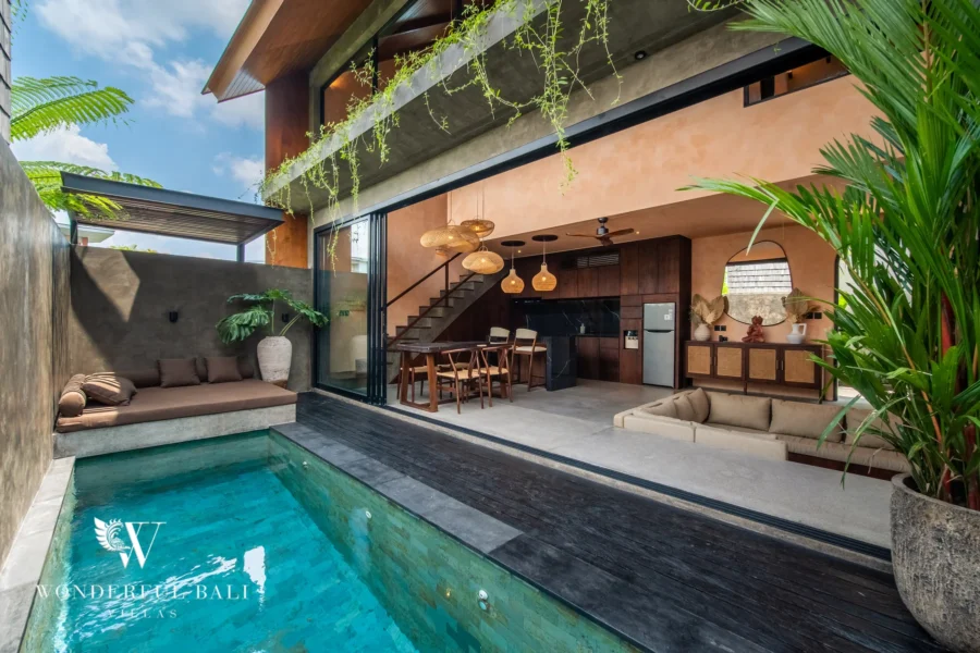 1BR Mediterranean Loft with Private Pool & Workspace in Pererenan