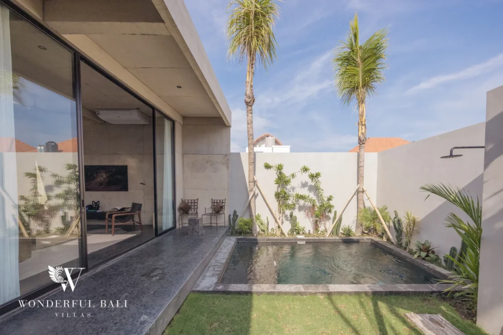 2BR Modern Industrial Villa with Private Pool & Skylight in Seseh photo 2