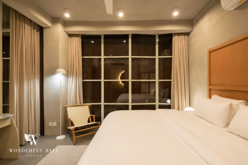 3BR modern villa in Pererenan — pavilion bedroom