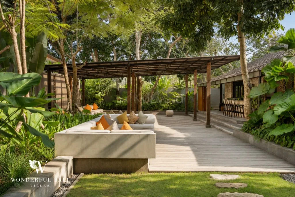 4BR resort villa in Jimbaran — resort lounge and fire pit