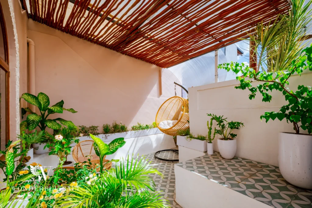 4BR villa for rent in Padonan, Canggu — outdoor terrace