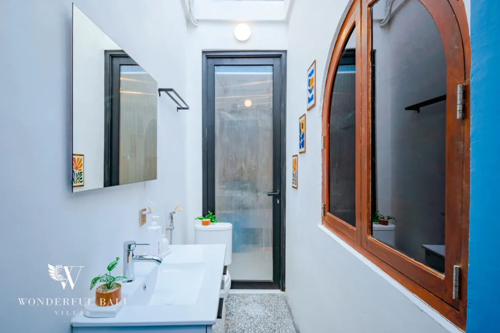 4BR villa for rent in Padonan, Canggu — bathroom double vanity