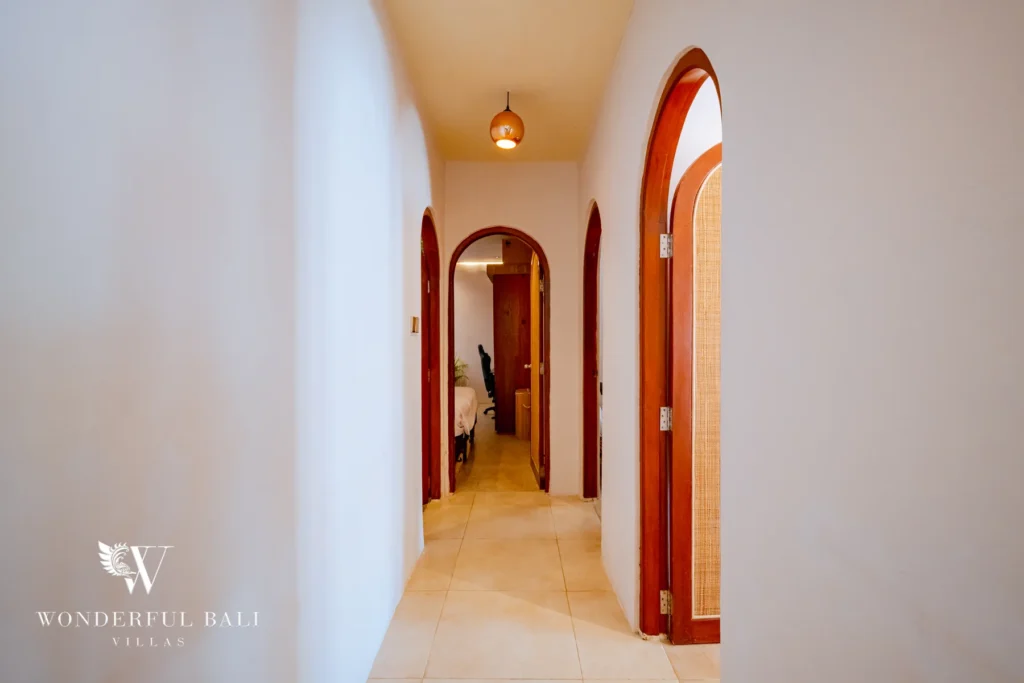 4BR villa for rent in Padonan, Canggu — hallway corridor