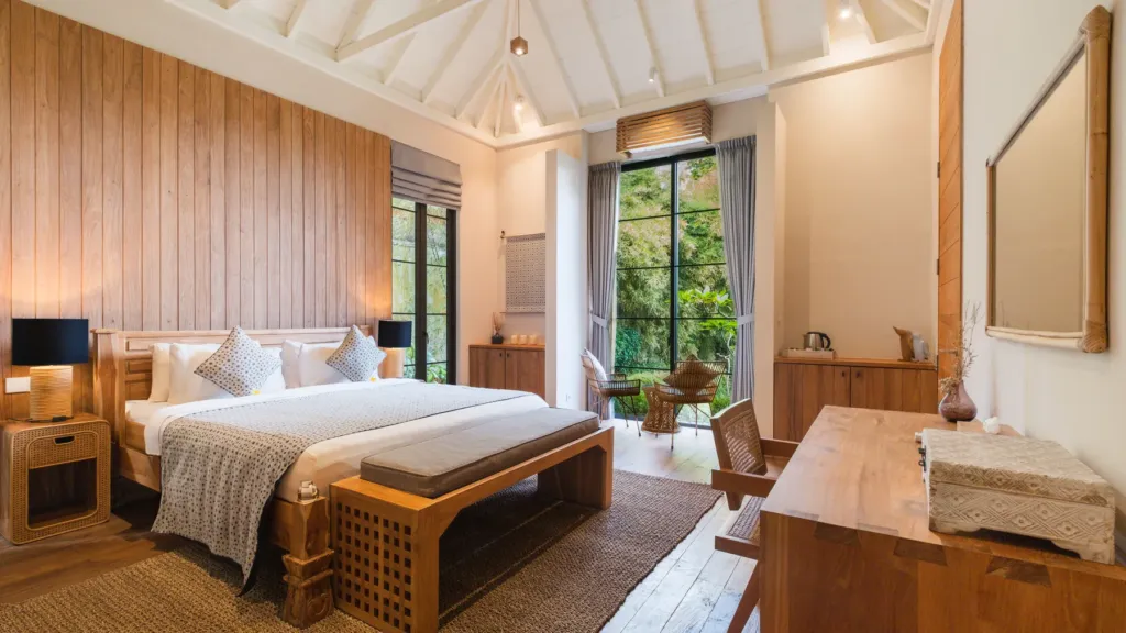 Bedroom three at M Villa 318, a 5-bedroom private-pool villa a short walk from Batu Bolong Beach in Canggu, Bali