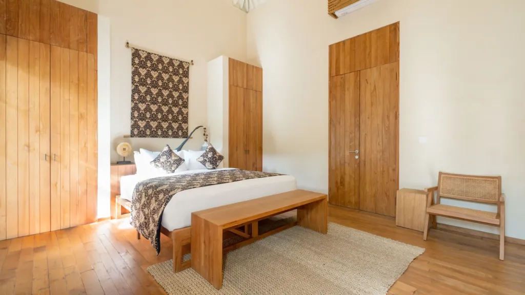 Bedroom four third angle at M Villa 318, a 5-bedroom private-pool villa a short walk from Batu Bolong Beach in Canggu, Bali