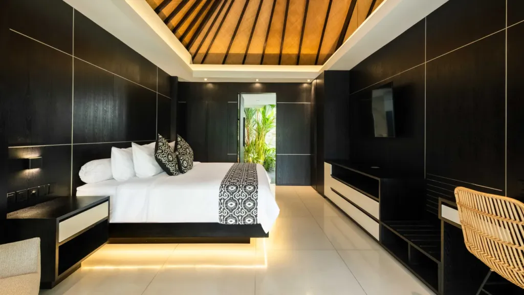 Bedroom two at Villa Kubu Dewi Sri, a 5-bedroom private-pool villa in Berawa, Canggu, Bali