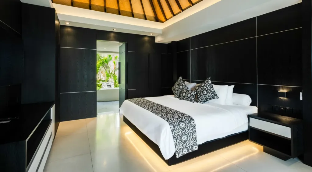 Bedroom three at Villa Kubu Dewi Sri, a 5-bedroom private-pool villa in Berawa, Canggu, Bali
