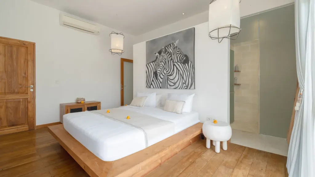 King bedroom at Villa Metisse, a 4-bedroom private-pool villa in Seminyak, Bali