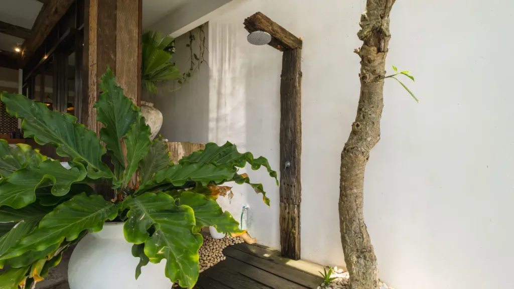 Garden corner detail at Villa Metisse, a 4-bedroom private-pool villa in Seminyak, Bali