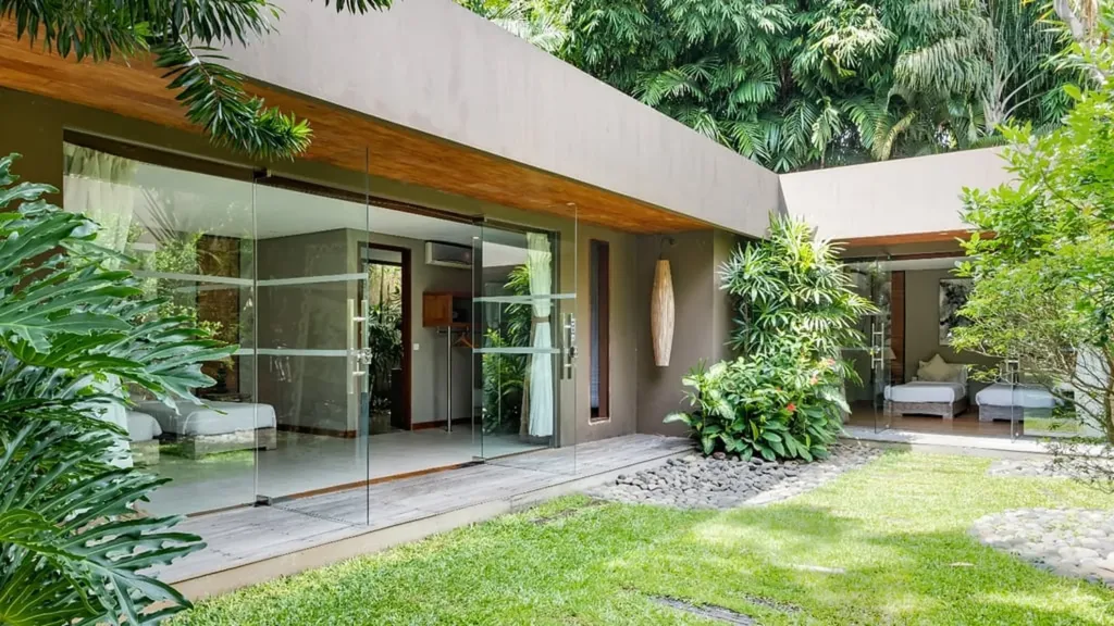 Lawn and garden bungalows at Villa Yoga, a 7-bedroom villa in Seminyak