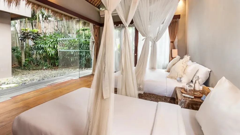 Bedroom 7 at Villa Yoga, which can be made up as a king or as two singles