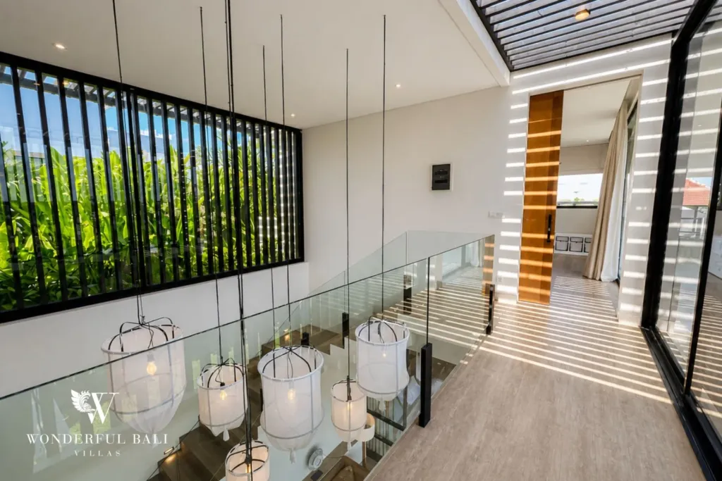 monthly villa rental babakan — upstairs landing above the living room