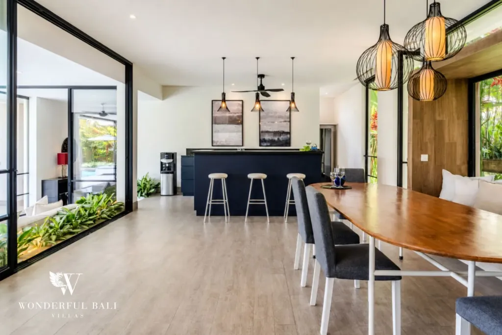 4BR villa for rent in Babakan, Canggu — kitchen, dining