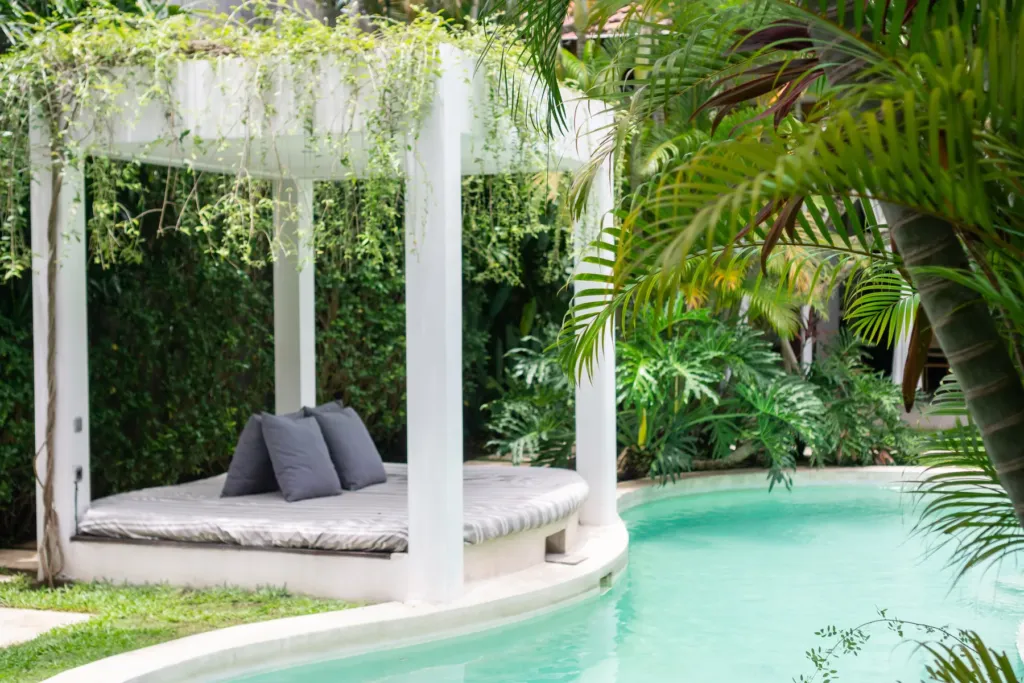 Villa Alice Dua, Seminyak — garden, beside the pool at Villa Alice Dua