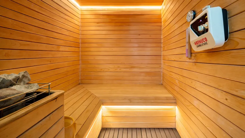 Sauna at Villa Jaxé, a 5-bedroom private-pool villa in Bingin, Bali