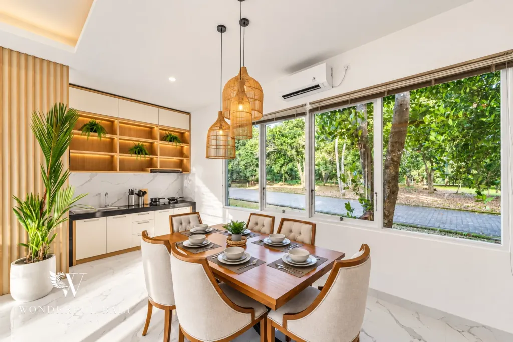 2BR villa for rent in Kaba-Kaba, Bali — kitchen, fully equipped kitchen alongside the dining table