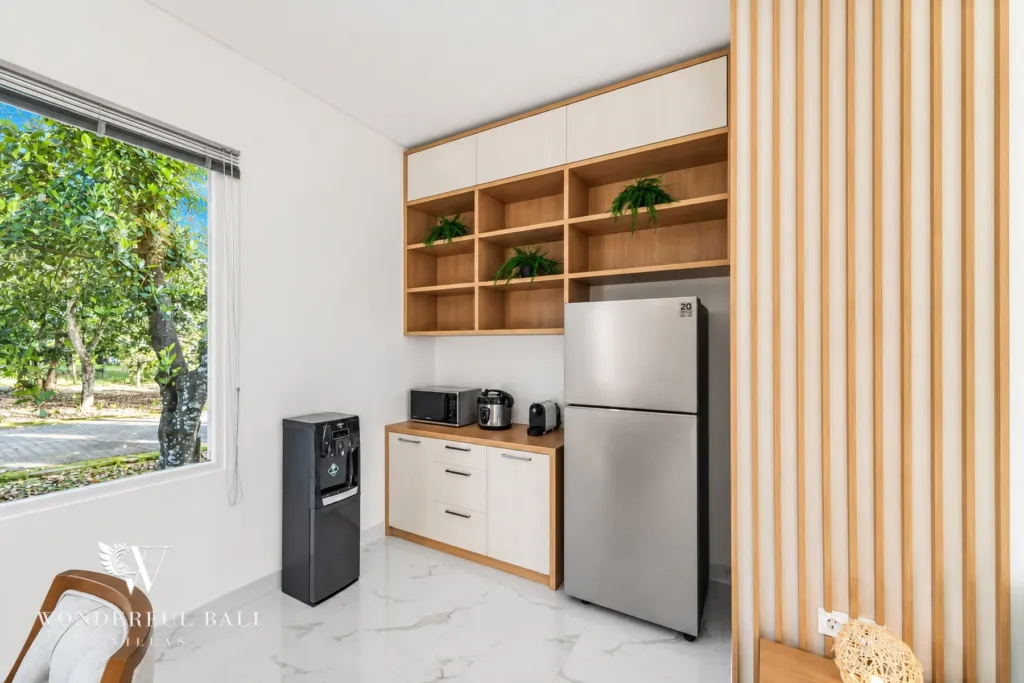 2BR villa for rent in Kaba-Kaba, Bali — kitchen, the kitchen counter beside the window