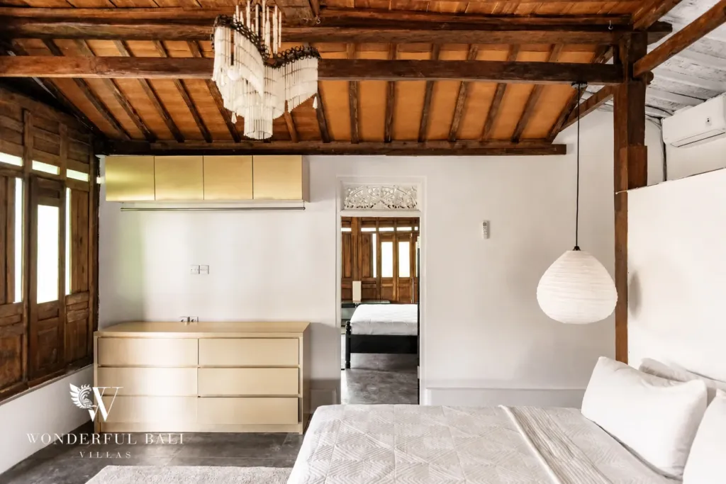3BR villa for rent in Berawa, Canggu — bedroom 2, bedroom with built-in storage