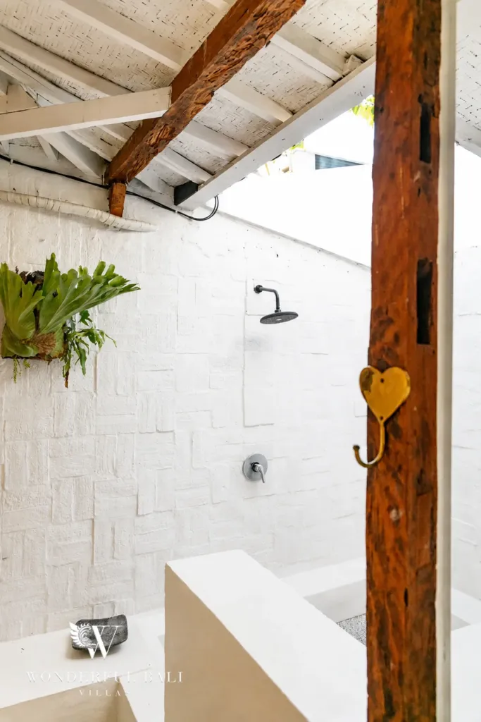 3BR villa for rent in Berawa, Canggu — bathroom 3, open-air shower