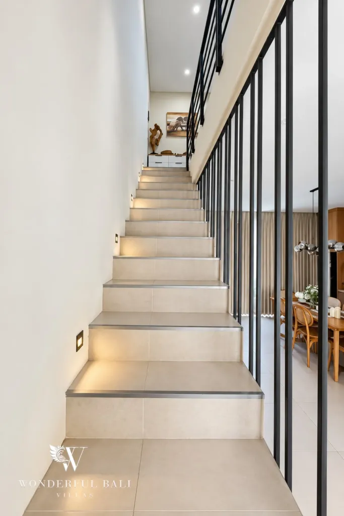 2BR villa for sale in Sanur — staircase to the upper floor