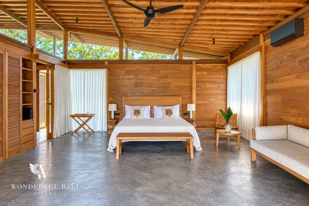 3BR villa Seseh, Canggu — bedroom with ensuite