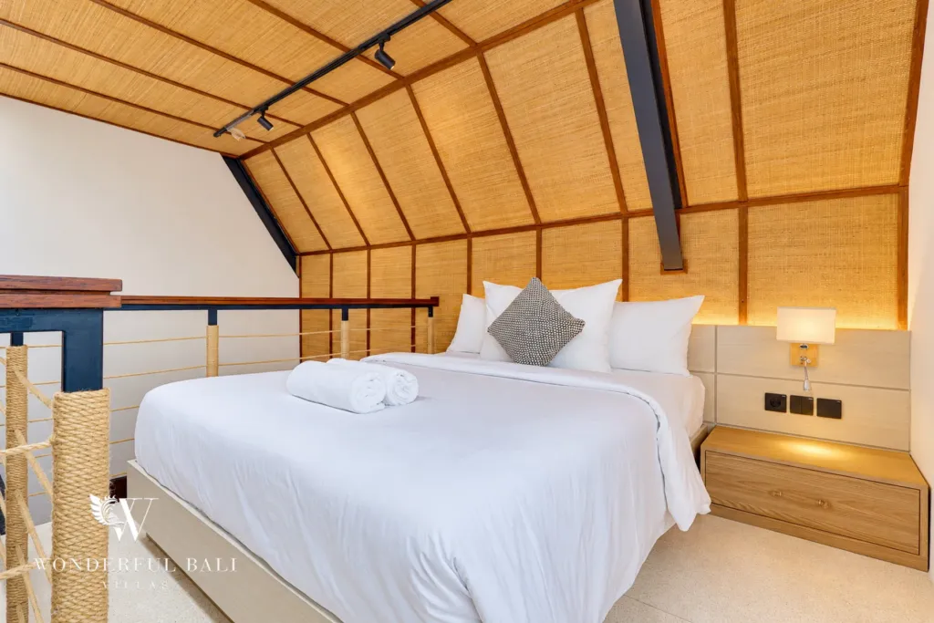 4BR villa for sale in Canggu — loft sleeping area under the pitched roof