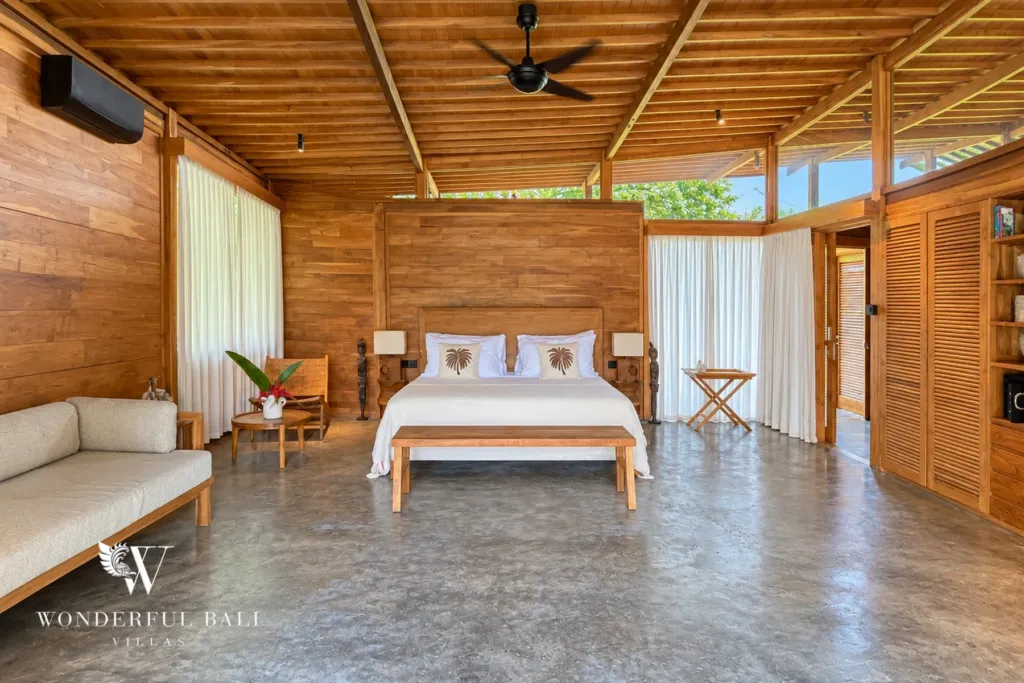 3BR villa Seseh, Canggu — bedroom wide view
