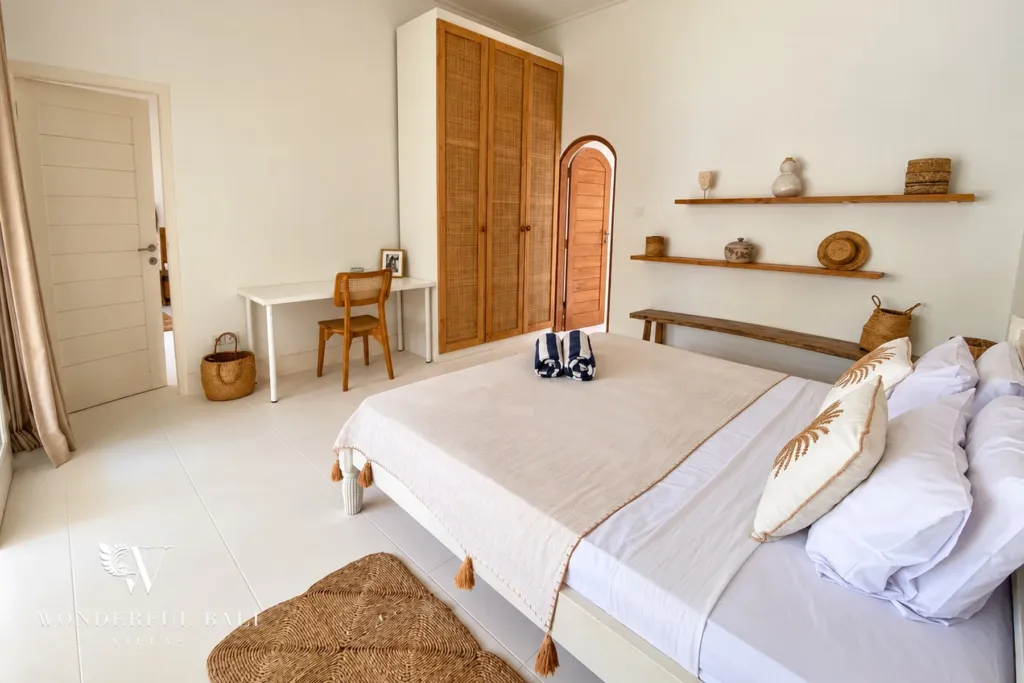 2BR villa Berawa, Canggu — bedroom one reverse view